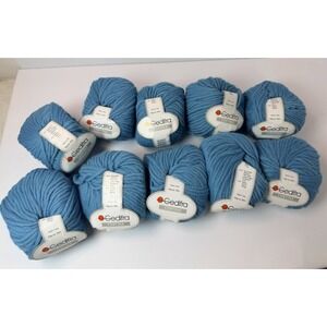 Gedifra Cortina 80% Wool 20% Alpaca Yarn- Lot Of 10 Blue